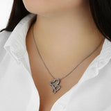 Mother's Day Wings to Fly Double Heart Necklace