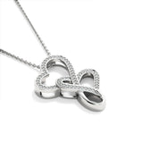 Mother's Day Wings to Fly Double Heart Necklace