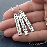 I Can Do All Things Through Christ Bar Necklace