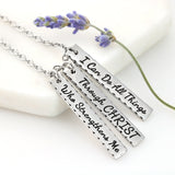 I Can Do All Things Through Christ Necklace Christmas Edition