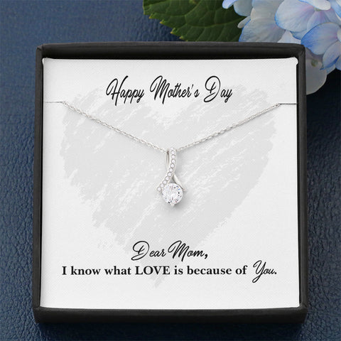 Mother's Day "I know What Love is" Ribbon Necklace