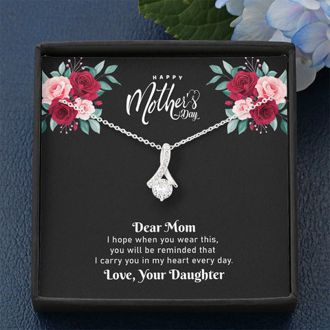 Mother's Day "I Carry You In My Heart" Ribbon Necklace