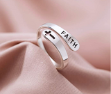 STERLING SILVER FAITH RING