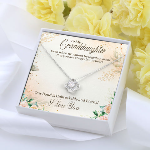 To Granddaughter Love Knot Necklace