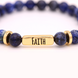 Blue FAITH Bracelet 12K Gold